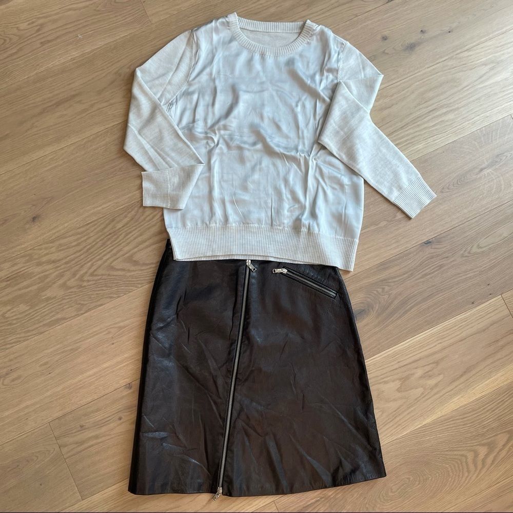 🔴 Vintage JC de Castelbajac leather skirt